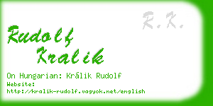 rudolf kralik business card